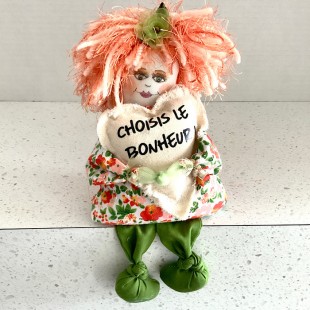 Poupette et coeur avec pensée # 262