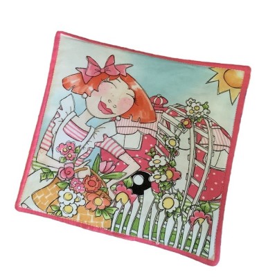 Sous-plat aromatiques - motif dame au camping -...