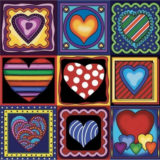 Broderie de diamants ronds LOVE, LOVE, LOVE par:...