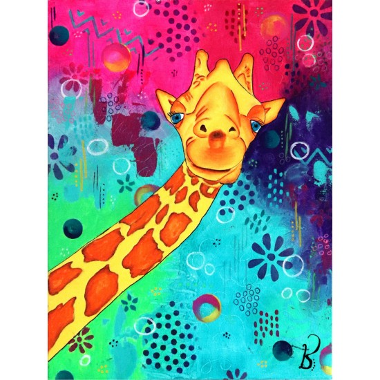Broderie de diamants carrés SOURIRE D'UNE GIRAFE...