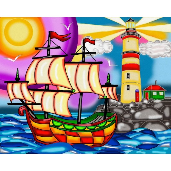 Broderie de diamants ronds PHARE par: ANIE MALTAIS...