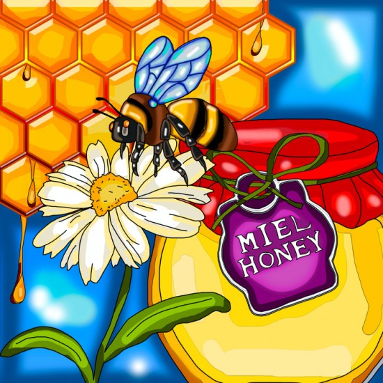 Broderie de diamant ronds ABEILLE par: ANIE...