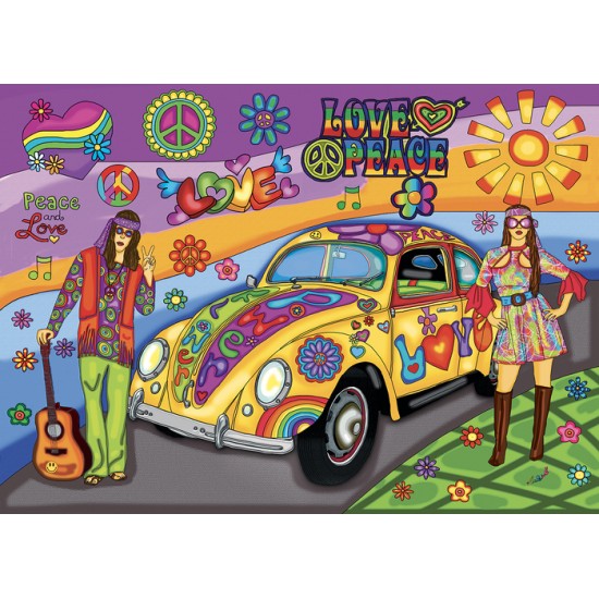 Casse-Tête 1000 morceaux PEACE AND LOVE par ANIE...