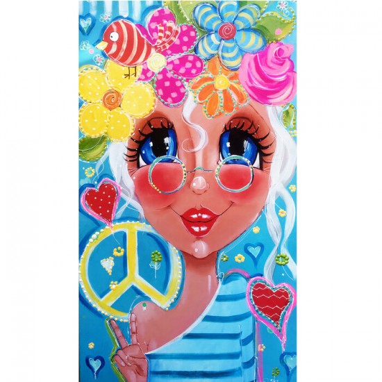 Broderie de diamants ronds PEACE! par: COLETTE...