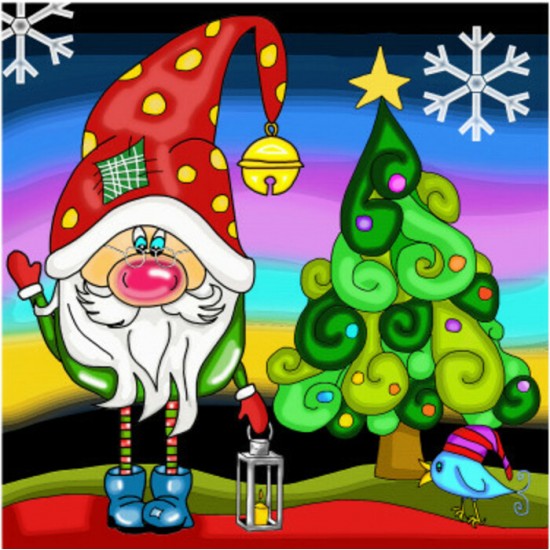 Broderie de diamants ronds GNOME DE NOËL par:...