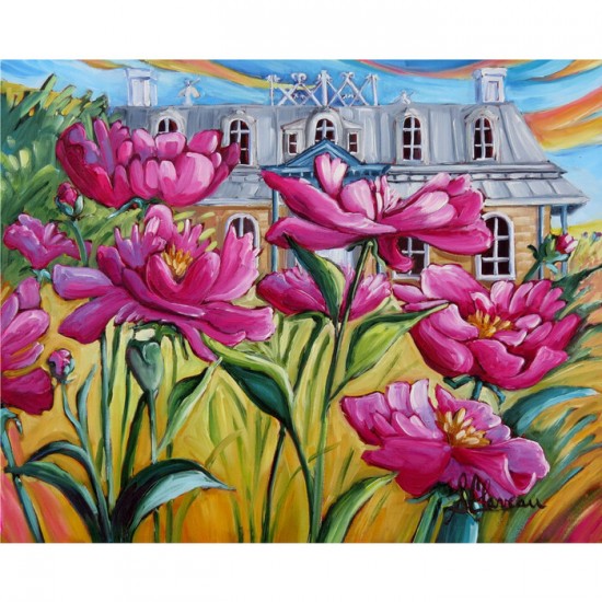 Broderie de diamants ronds LES PIVOINES DU...