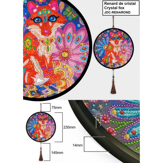 RENARD DE CRISTAL Kit avec cadre rond