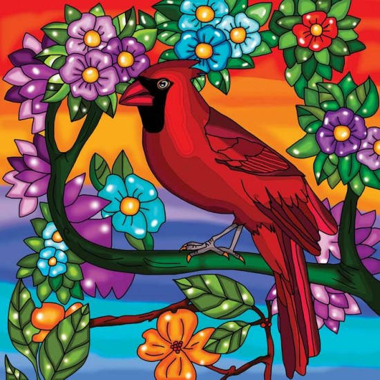 Broderie de diamant ronds CARDINAL par: ANIE...