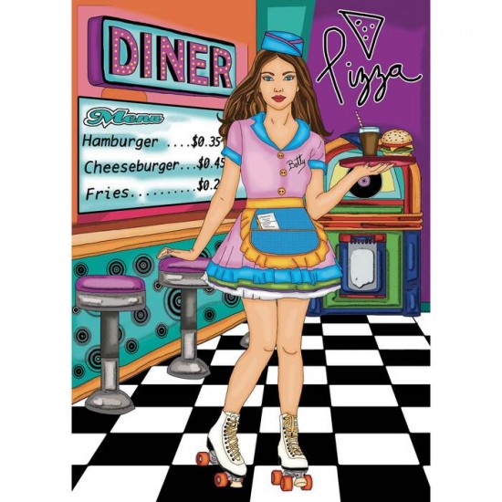 Broderie de diamant ronds BETTY'S DINER par: ANIE...