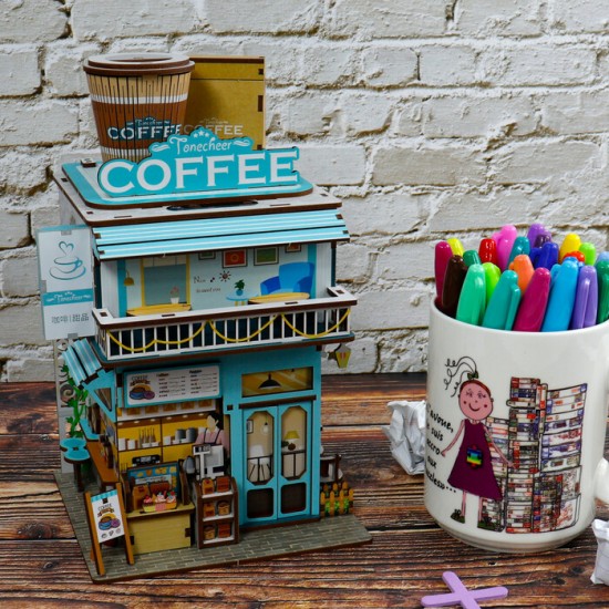 Mini-Corbeille de bureau en bois à assembler - AU...