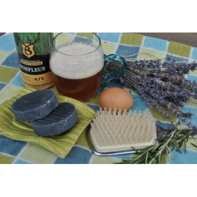 Shampoing BLEU à la bière de la microbrasserie de Bellechasse