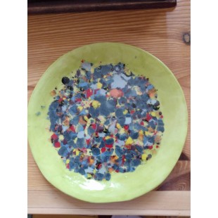 Assiette à déjeuner  multicolore