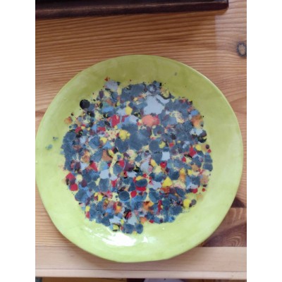 Assiette à déjeuner  multicolore