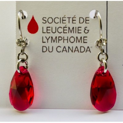 Boucles d'oreilles courtes La vie en rouge