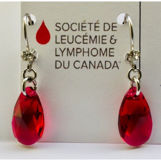 Boucles d'oreilles courtes La vie en rouge