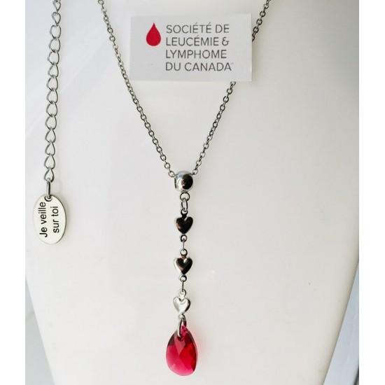 Collier long La vie en rouge