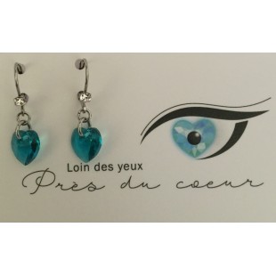 boucles d'oreilles courtes cristal