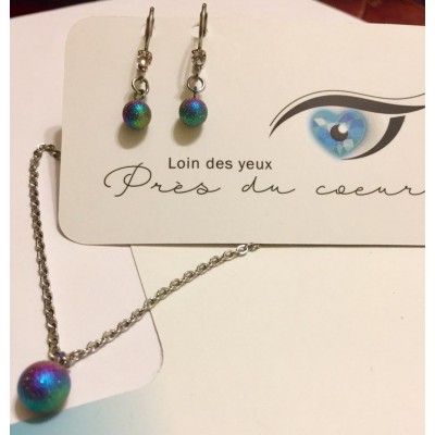 Ensemble chaine et boucles d'oreilles courtes...