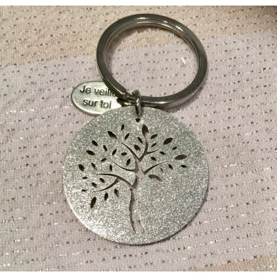 Porte-clés arbre de vie brillant