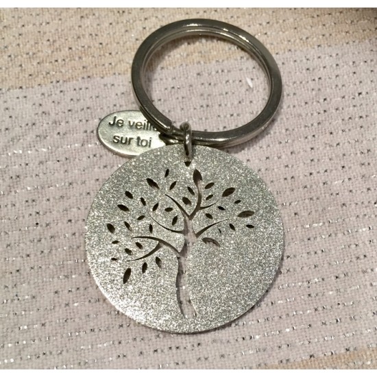 Porte-clés arbre de vie brillant