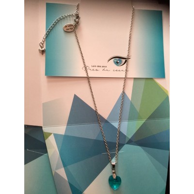 Collier en acier inoxydable ''Je veille sur toi''