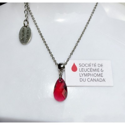 Collier court La vie en rouge