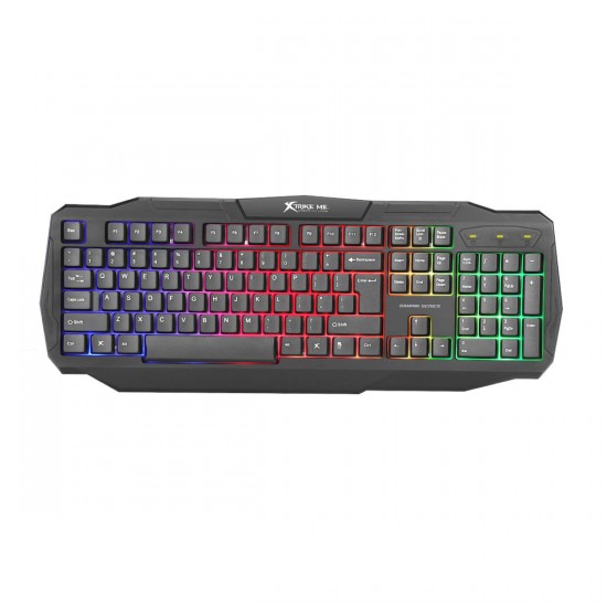 Xtrike Me Clavier de jeu Illuminé multicolore KB-302, Membrane, 104 touches, câble USB 1.5m