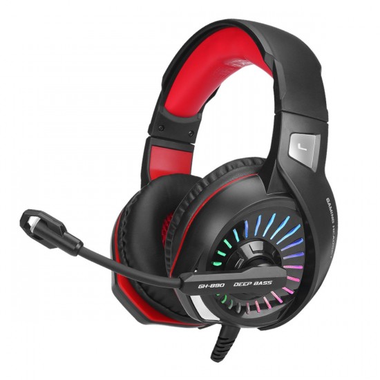Casque de jeu avec lumière RGB GH-890 et...