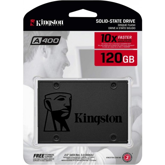 SSD Interne SATA Kingston A400 120 Go