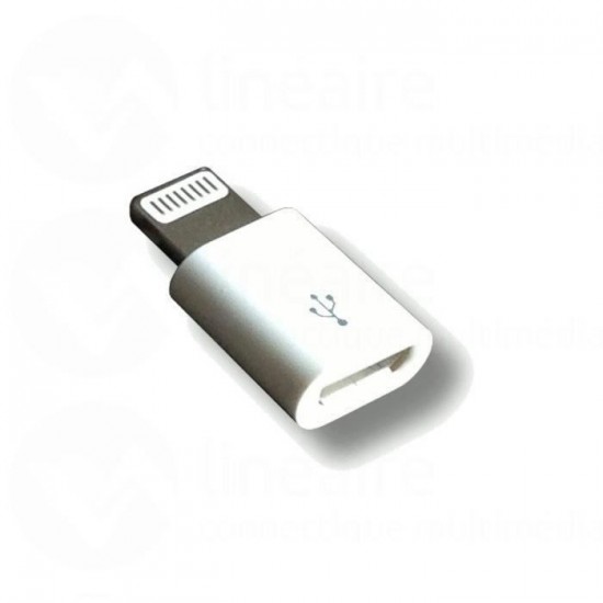 ADAPTATEUR LIGHTNING MALE A MICRO USB FEMELLE