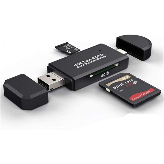 ADAPTATEUR USB TYPE C VERS LECTEUR CARTE SD/TF ET...