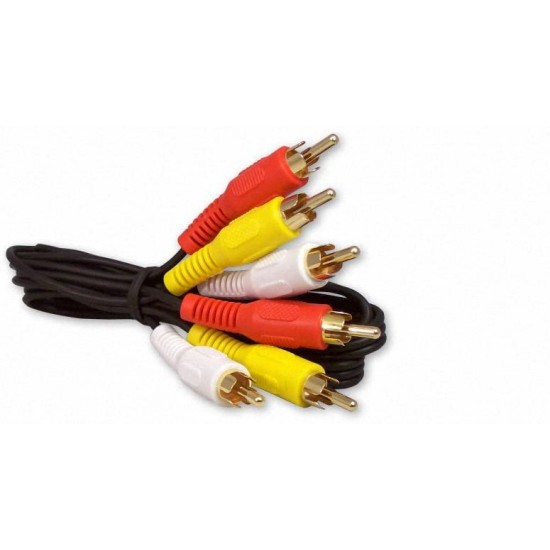 CABLE RCA MALE A MALE 3 PI