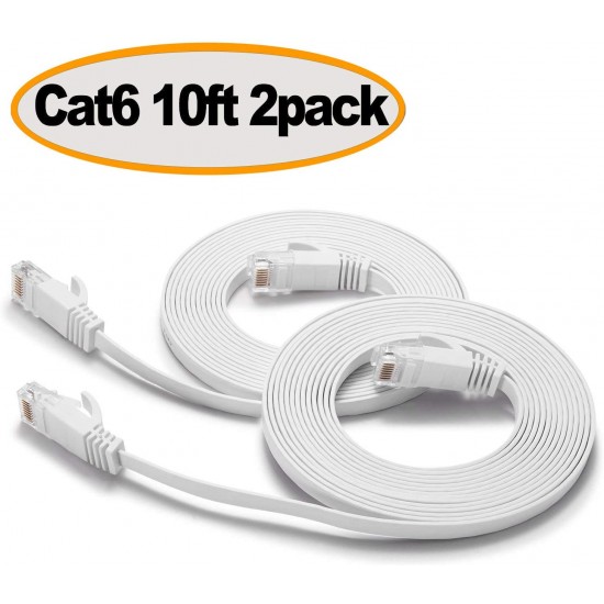 CABLE RESEAU CAT6 10 PI BLANC