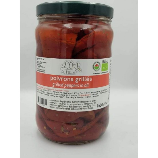 Poivrons grillés biologiques 1660g/1700 ml