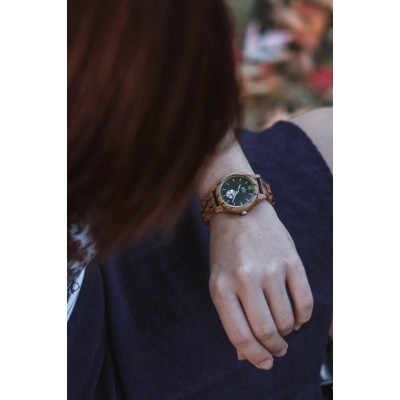 Montre en bois pour femme,  Modèle Wave