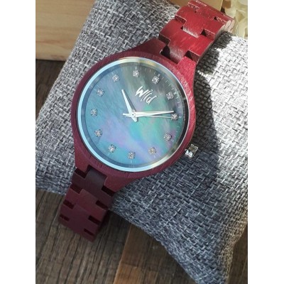 Montre en bois pour femme,  Modèle Cloud