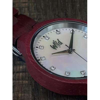 Montre en bois pour femme,  Modèle Cloud