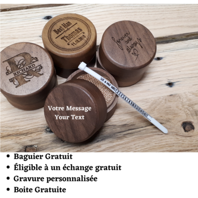 Bague Tungstène Noir , bois de cerf et météorite