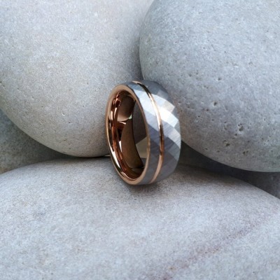 Bague en argent brossé argenté