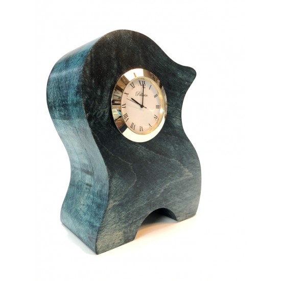 Horloge en bois 6 pouces Bleu-01