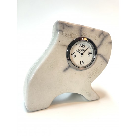 Horloge en céramique 4 pouces blanche