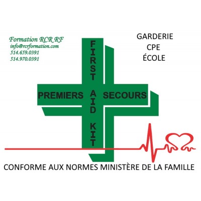 Trousse de premiers soins pour les garderies, CPE...