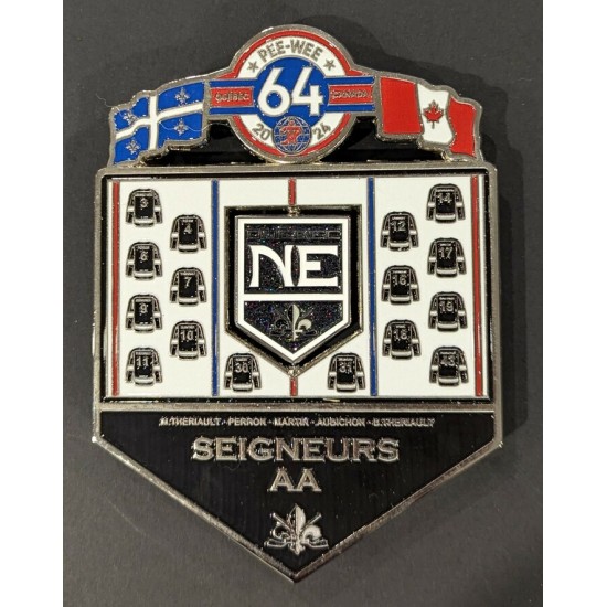 Épinglette 2024 HQNE Seigneurs de la 64e édition du tournoi pee-wee de Québec