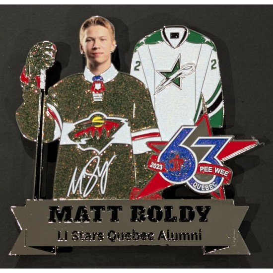 Épinglette 2023 LI Stars Quebec Alumni Matt Boldy...