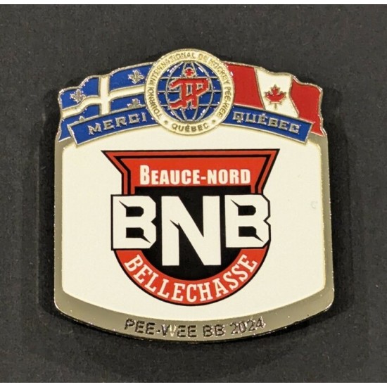 Épinglette 2024 Beauce Nord Bellechasse BB de la 64e édition du tournoi pee-wee de Québec