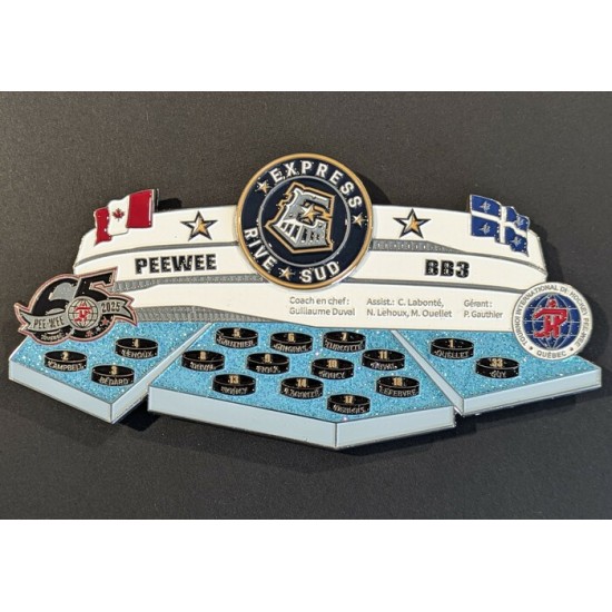 Épinglette 2025 Express Rive Sud de la 65e édition du tournoi pee-wee de Québec