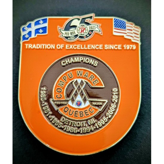 Épinglette 2025 Detroit Compuware Major de la 65e édition du tournoi Pee-wee de Québec