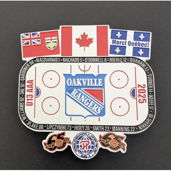Épinglette 2025 Oakville Rangers AAA de la 65e édition du tournoi Pee-wee de Québec
