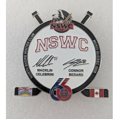 Épinglette 2026 NSWC Macklin Celebrini / Connor...