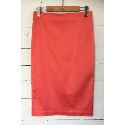 Jupe fourreau corail (XS)